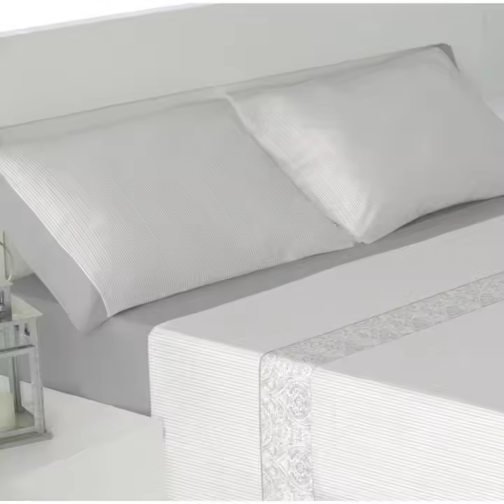 +HOME Juego DE SÁBANAS DE FRANELA Gris Cama 180 cm Andromeda - 1