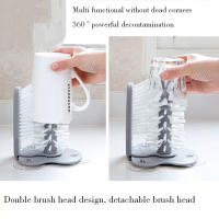 Cepillo De Vaciado Multifuncional Para Cocina Soporte De Pared Sin Esquinas Muertas Cepillo Giratorio Para Vajilla Limpieza Ecológica Plástico - details 0