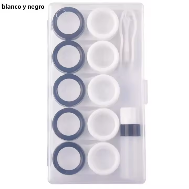 Caja De Lentes De Contácto Portátil Para Viaje Organizador De Ópticas Kit De Gafas Tamaño Compacto Y Ligero a Prueba De Fugas - 1