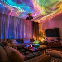 Luz Nocturna LED RGB Estelar Con Control Remoto Para Decoración De Habitaciones De Niños Y Fiestas Auto-Rotación 7 Modos USB Incluido - details 1