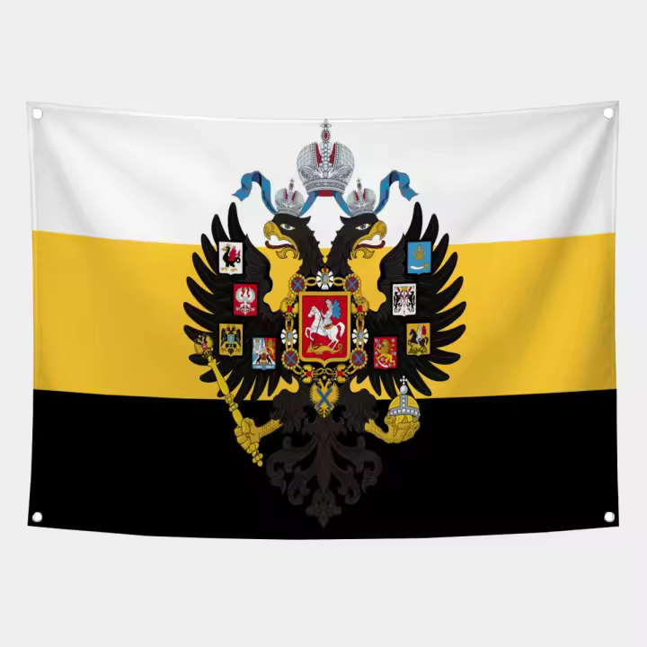 Bandera De La Rusia Imperial Para Colgar Decoración Divertida Para Habitaciones Y Exterior Decoración De Garage Material De Poliéster Estilo Impreso - 1
