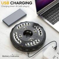 Lámpara de sombrilla, 28 luces LED, 3 modos, iluminación recargable, lámpara de sombrilla y sombrilla grande para camping, patio, - details 3