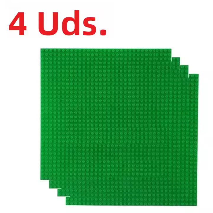 4pcs Placa De Base De Bloques De Construcción Clásica Compatible Con Todas Las Marcas Tamaño 16*32 32*32 Multicolor Gris Negro Verde Para Niños De 6 a 12 Años - 1