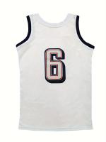 Camiseta De Baloncesto Bordada Para Hombres Estilo Novio Sin Mangas Transpirable Ropa Deportiva Para Gimnasio Prenda Unisex De Poliéster - details 4