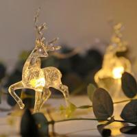 Luces De Navidad De Reindeer 10LED 1.5M Guirnalda De Cristal De Elk Decoración Para Hogar Y Fiestas Navideñas Y Bodas - details 2