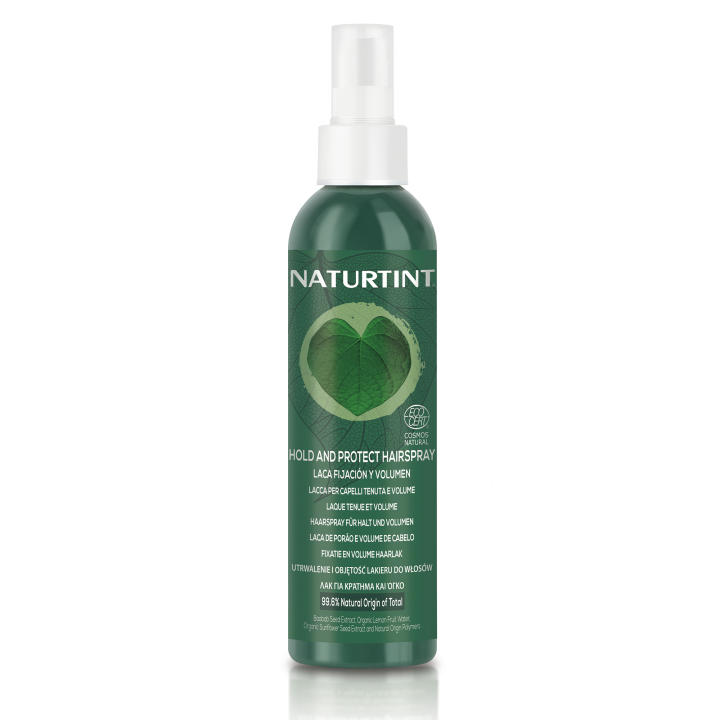 Naturtint Laca Eco Fijación y Volumen, Fija y Aporta Volumen, Efecto Antiencrespamiento, Regenera la Fibra Capilar, Sella las Puntas Abiertas, 99,6% Ingredientes Naturales, ECOCERT, 175ml