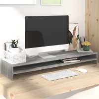 vidaXL Soporte Mesa para Pantalla Contrachapada de Roble 100x24x13cm Color Gris sonoma,  Roble ahumado,  Marrón roble y mas - details 2