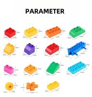 Juego De Bloques De Construcción Grande 140PCS Para Niños Creativo Set De Bloques Coloridos Básicos De Plástico ABS Para Juguete DIY De Navidad - details 12