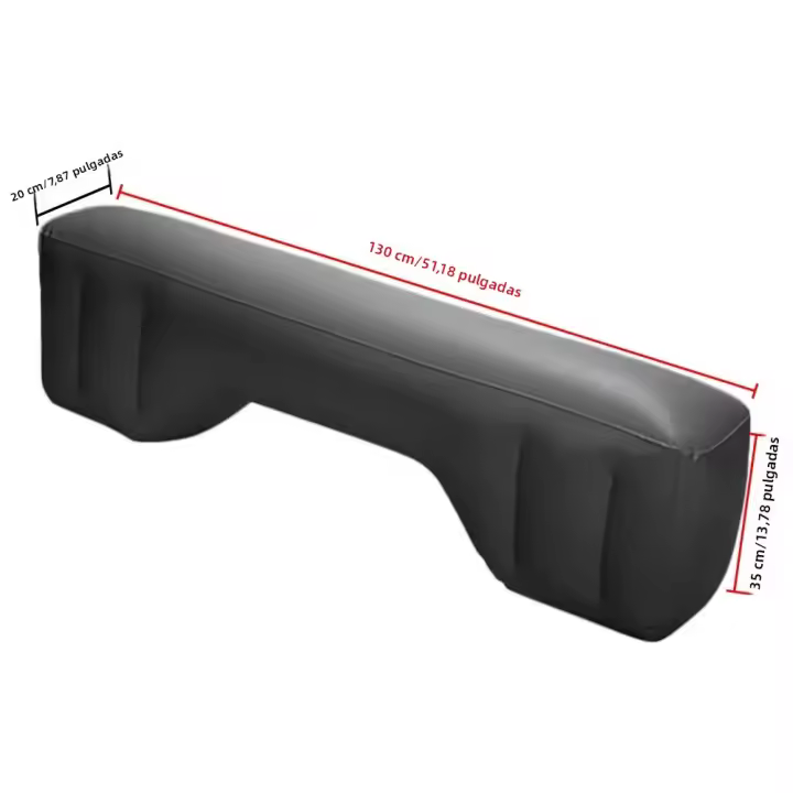 Colchón Inflable Para Viaje En Coche Almohadilla De Ajuste Para Asiento Trasero De Coche Negro Accesorio De Viaje Para Camping - 1