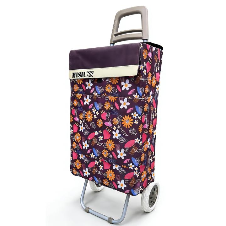 Carrito de compras de supermercado con bolsa para almacenamiento de alimentos, carrito plegable portátil para el hogar, cesta de equipaje de almacenamiento, ecológica, ligero, grande.