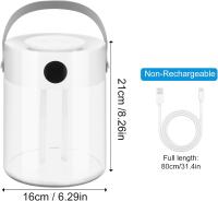 Humididiador de 3 L para el hogar, enchufe USB, Boquillas Dobles de Niebla fría, Pantalla de humedad, Luz Nocturna de 3 Modos, apagado automático de 12 h, humidification de aire para hasta 40 ODS - details 0