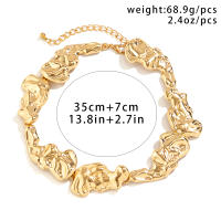 Cuello Alto De Metal Grueso Y Irregular Para Mujer Joyería De Moda Collar Redondo a La Moda Accesorios De Cuello De Tendencia - details 0