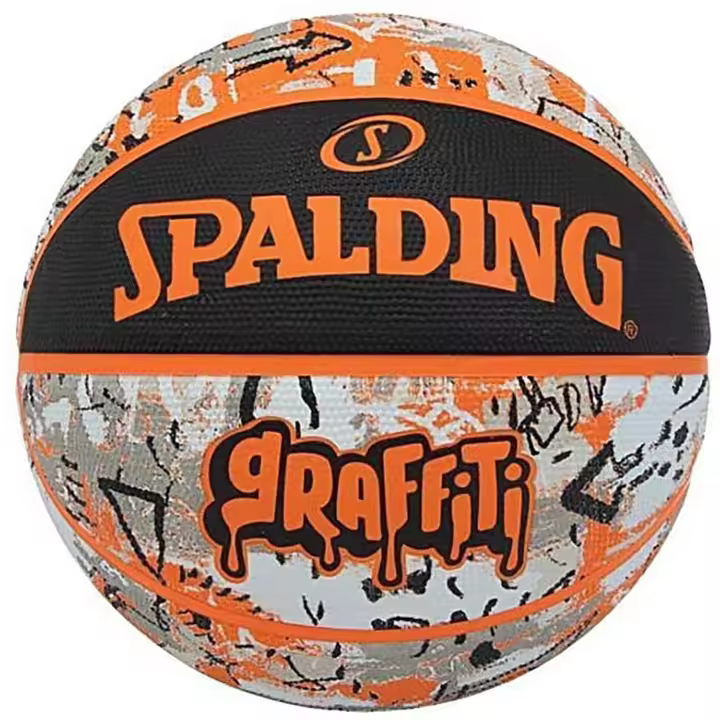 Balon Spalding modelo Orange Graffiti Sz5 Rubber Basketball en color Naranja - 1