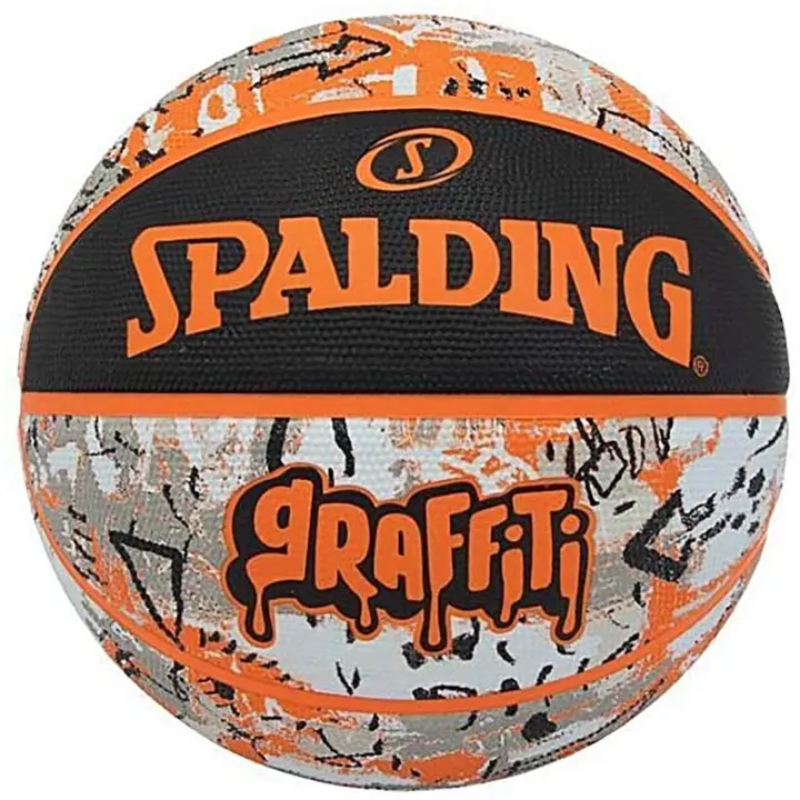 Balon Spalding modelo Orange Graffiti Sz5 Rubber Basketball en color Naranja - 1