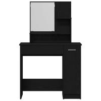 Mesa de Tocador de Roble Negro con Espejo - 86.5 x 35 x 136 cm - details 4