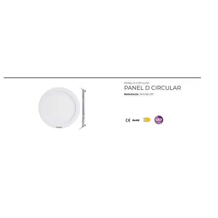 DOWNLIGH Circular 18W 1700Lm 4000K 225 x 22mm (ARO BLANCO) ROBLAN - 1