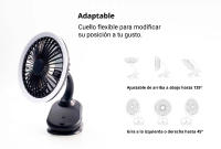 VENTRONIK  Ventilador Portátil de Pinza con Luz Propia y Batería Recargable USB Tipo C, sin cable. - details 1