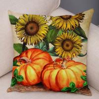 Funda De Cojín Calabaza Árbol De Colores Suave Corto Peluche 45*45cm Decorativo Para Coche Sofa Plantas Cactus Funda De Cojín - details 2