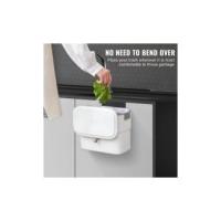 Cubo de basura Colgante de 1,8 galones con tapa, Cubo de basura de Puerta montado en la comparación para 7 litros de armarario de Cocina, Cubo de basura Pequeño Debajo del fregadero para Armario, Baño - details 1