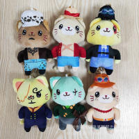 Set De 6 Muñecos De Peluche One Piece Con Pelo Corto Y Relleno De Algodón Ecológico Luffy Sanji Law Ace Kawaii Para Adultos Y Niños - details 0
