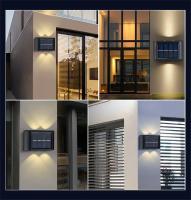 Lámpara De Pared Solar Para Jardín Y Valla Decorativa Luz Luminosa Hacia Arriba Y Abajo Impermeable Con 10/8/6/4 LEDs Iluminación Exterior - details 7
