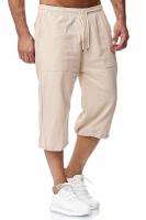 Pantalón casual de lino y algodón para hombre - Estilo deportivo y fresco para verano (longitud 7/8) - details 2