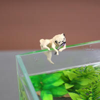 Adornos Creativos Para Acuario Perros De Resina Simulación Decoración De Pared Del Tanque De Peces Colgante De Perro Subiendo Decoración De Terrario - details 4