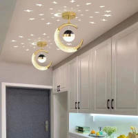 Lámpara Colgante De Techo LED Para Decoración De Hogar Y Entradas Estilo Estelar Lámpara De Noche Para Dormitorio Y Sala De Estar Material Metálico Y Acrílico Fuente De Luz LED 220V - details 11