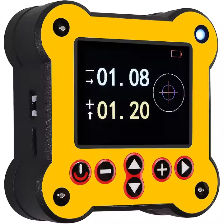 Inclinómetro digital de doble eje Transportador de doble eje ± 60 ° Pantalla LCD de nivel electrónico con zumbador de sonido recargable USB Indicadores NCE Magnético A - 1
