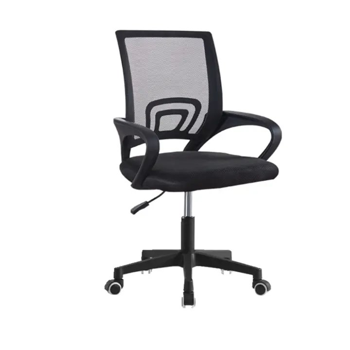 Silla de Oficina con Soporte Lumbar Giratoria Escritorio Sillon Ruedas Despacho casa salon habitacion ergonómica Gaming, escritorio, silla nordico tulipu NEGRO GRIS - 1