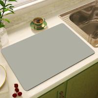 Alfombra De Cocina Grande Absorbente Y Antideslizante Con Estampado De Color Sólido Alfombrilla De Secado Rápido Para Baño Y Mesa Material De Goma Rectangular - details 7