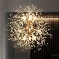 Lámpara De Cristal LED IRALAN Estilo Moderno Chandelier De Dandelion Iluminación Creativa Para Sala De Estar Comedor Bar - details 7