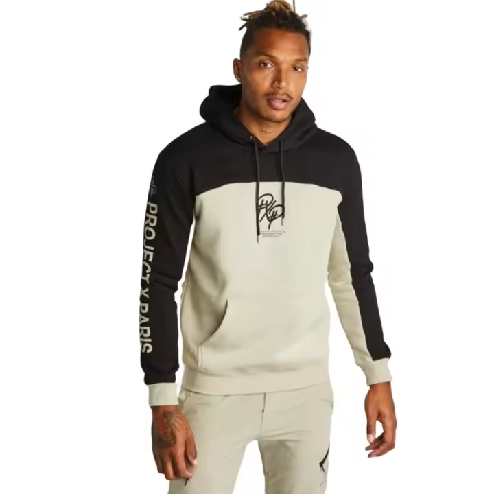 Sudadera Project X Paris Logo Beige Negro Hoodie 2322103-Sgbk - 1