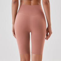 Shorts De Yoga Para Mujer Cintura Alta Transpirables Suaves Y Tensos Leggings De Gimnasio Cortos De Ciclismo Deportivos - details 100