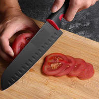 Cuchillo de cocinero profesional para cortar todo tipo de alimentos. Hoja con mango ergonómico de acetal - details 0