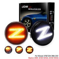Luces De Marcador Lateral Para Nissan 370z Z34 350z Z33 2009-2020 Ambar Secuencial Señales De Giro Blancas DRL Lámparas De Parqueo ABS LED - details 0