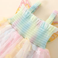 Vestido De Enredadera Para Niña Verano Con Enredaderas Y Mariposa Tamaño 0-3 Años Material Poliéster Estilo Encantador - details 3