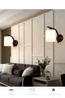 Lámpara De Pared E27 Sconce Retro De Hierro Para Decoración De Sala De Estar Y Dormitorio Iluminación Nórdica Con Interruptor Luz De Pared Interior - details 13