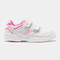 Joma deportivas blancas con logo rosa y cierre velcro - details 0