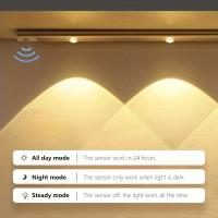 Luz De Armario LED Con Sensor De Movimiento Ultra Delgada Para Cocina Dormitorio Armario Luz Nocturna Inteligente Inducción - details 3