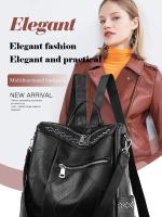 Mochila Vertical de Pu para mujer, bolso cruzado de viaje de gran capacidad, tendencia informal - details 0