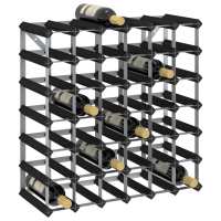 vidaXL Botellero para botellas madera maciza de pino negro en Set de 12/42/72 y más - details 1