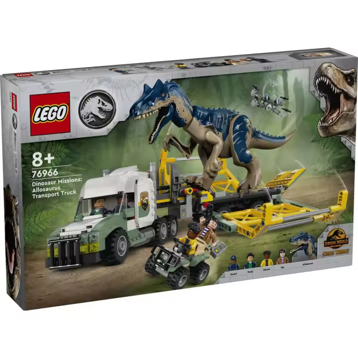 Lego Jurassic World Misiones Dinosaurio: Camión de Transporte del Allosaurus 76966 - 1
