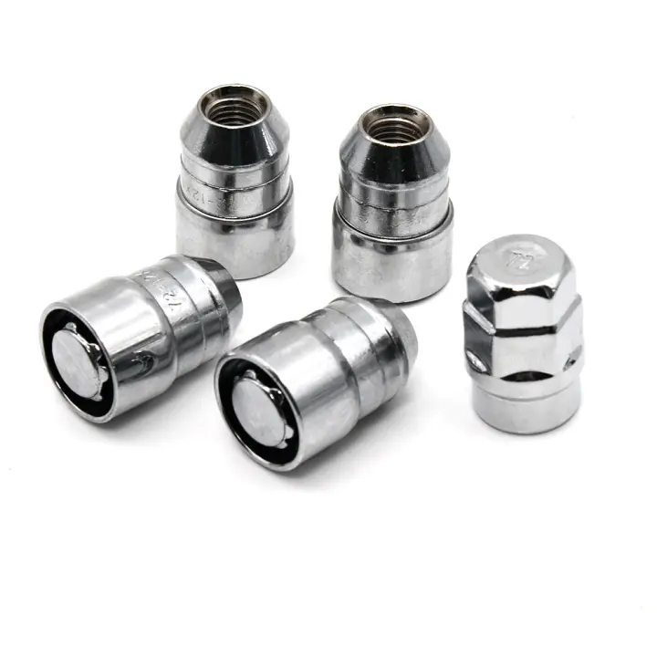 Juego De 4 Tornillos De Bloqueo De Rueda M12x1.5 Antirrobo Con Almohadilla Para Coche Piezas De Automóvil - 1
