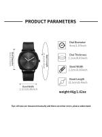 Reloj De Pulsera TOMI Para Hombres Minimalista Y De Moda Deportiva Con Calendario Y Material De Cuero Casual De Cuarzo - details 8