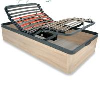 Pack Canapé Articulado Eléctrico de Madera con Somier de 5 Planos y Mando | Gran Capacidad de Almacenaje | Incluye Colchón Viscoelástico Ulises de Alta Firmeza | Grupo Mamapla - details 0