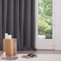 Festëën® Juego de 2 Cortinas Opacas  Pack de dos Cortinas Gruesas de Medida 135x240cm con 8 Ojales cada Cortina - Color Gris Antracita  Certificación OEKO-TEX® - Festeen · ¡Fiestas sin Freno! - details 0