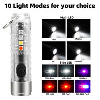 Mini Linterna Potente Con Imán Para Llave Luz Portátil IP66 Impermeable Para Camping Con Torcha UV - details 6