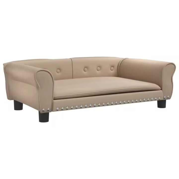 vidaXL Cama para perros de cuero sintético 95x55x30 cm Color Marrón,  Negro,  Capuchino y mas - 1