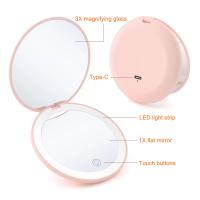 Espejo De Maquillaje Portátil Con Luz LED Y Aumento De 10x Plegable Recargable Compacto Para Bolso Y Bolsillo - details 12